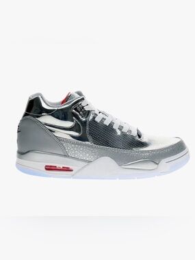 Nike Flight Squad QS "Metallic Silver" Retro Basketball Shoes - Size 10.5
